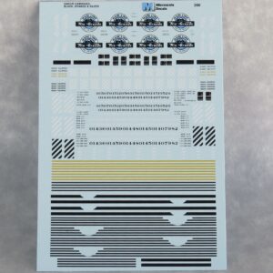 60-200 Rio Grande black/orange and silver caboose decals