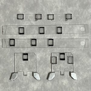 1409B Rio Grande black caboose sealed window kit